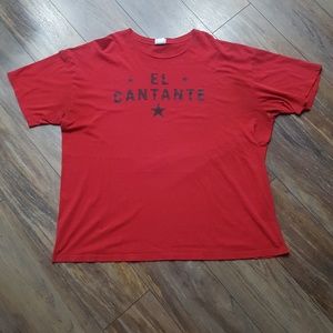 El Cantante Shirt Sz XXL FITS XL Red 90s FANIA Tag